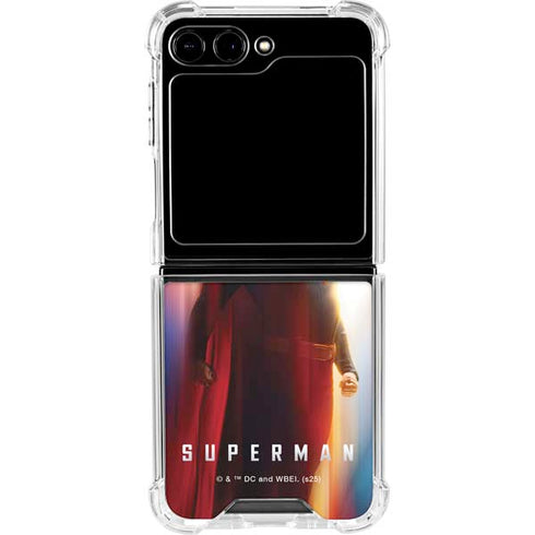 Superman 2025 Man of Steel Ascension Heroic Glow Galaxy Z Flip6 Clear Case